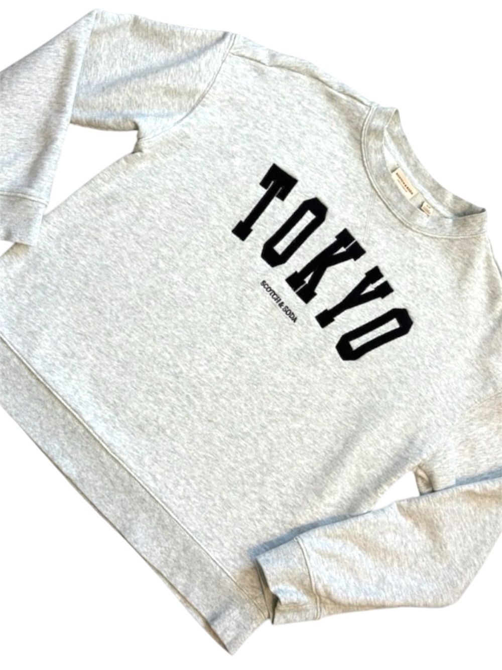 Scotch & Soda Women’s Heather Gray Tokyo Spell Out Sweatshirt Size Small